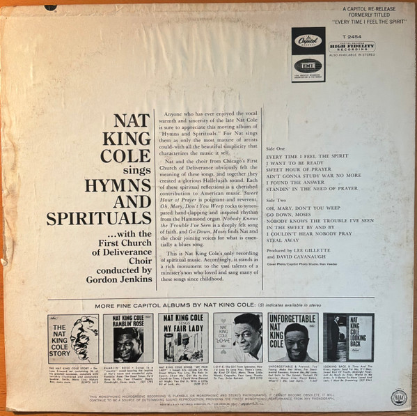 Nat King Cole - Sings Hymns And Spirituals (LP, Album, Mono, RE)