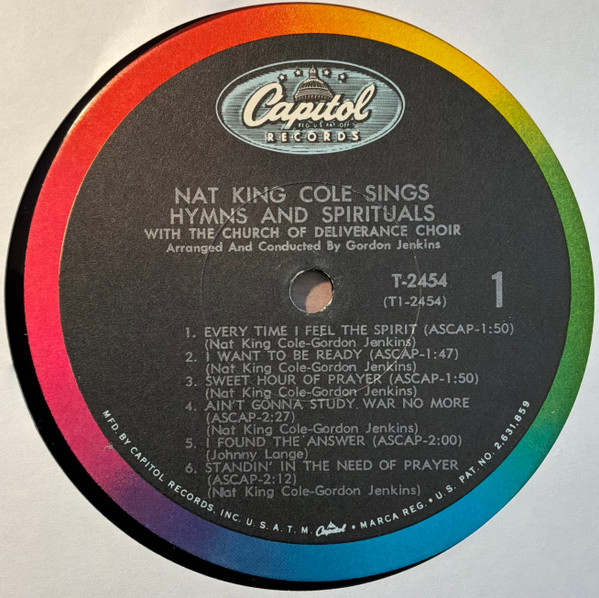 Nat King Cole - Sings Hymns And Spirituals (LP, Album, Mono, RE)