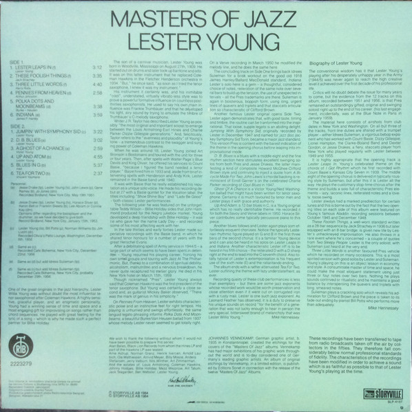 Lester Young - Master Of Jazz (LP, Comp)