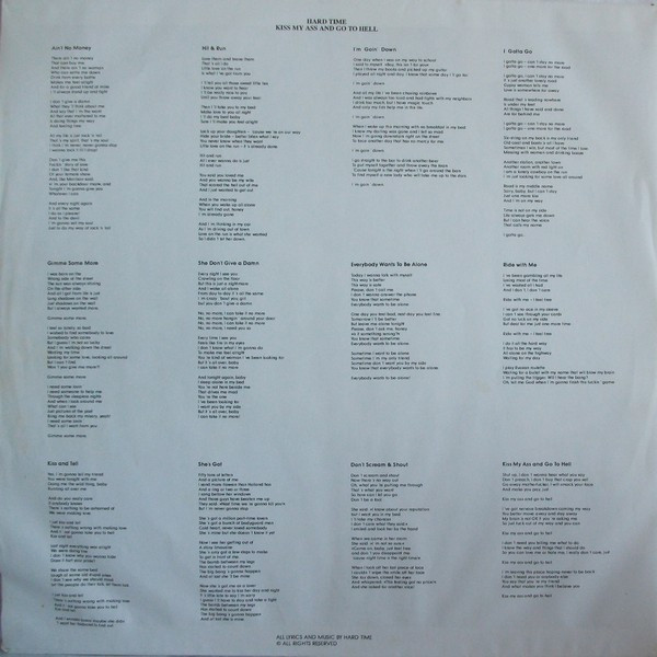 Hard Time - Kiss My Ass And Go To Hell (LP, Album)