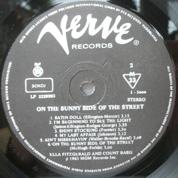 Ella* & Basie* - On The Sunny Side Of The Street (LP, Album, RE)