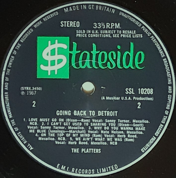 The Platters - Going Back To Detroit (LP, Album)