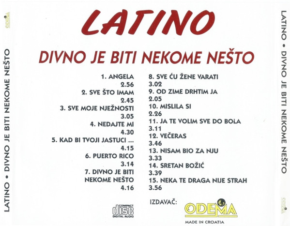 Latino (8) - Divno Je Biti Nekome Nešto (CD, Album)