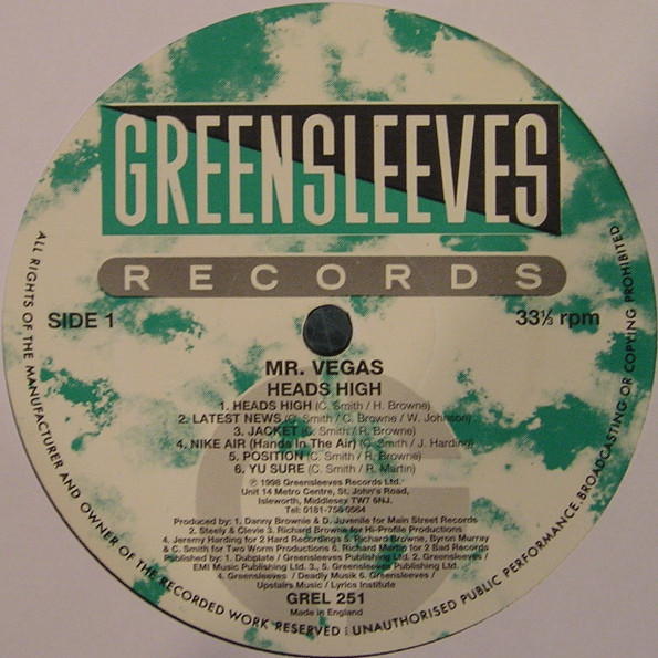 Mr. Vegas - Heads High (LP, Album)