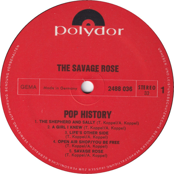 Eric Burdon, Savage Rose - Pop History (2xLP, Comp)