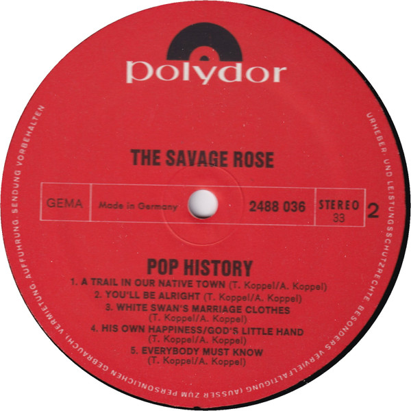 Eric Burdon, Savage Rose - Pop History (2xLP, Comp)