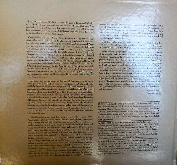 Bobby Short - Bobby Short Is K-Ra-Zy For Gershwin (2xLP, Gat)