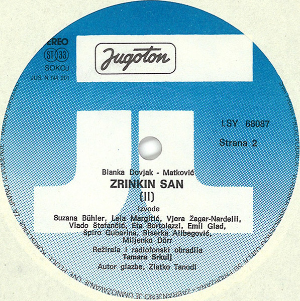 Blanka Dovjak-Matković - Zrinkin San (LP, Album)