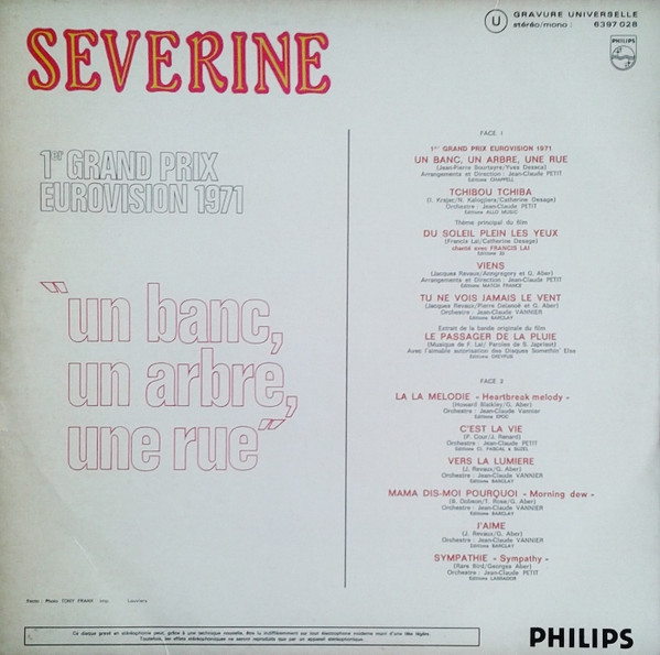 Severine* - Un Banc, Un Arbre, Une Rue (LP, Album)