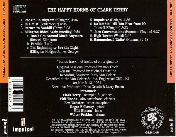 Clark Terry - The Happy Horns Of Clark Terry (CD, Album, RE)