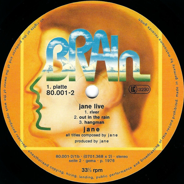 Jane - Jane Live (2xLP, Album, RP)