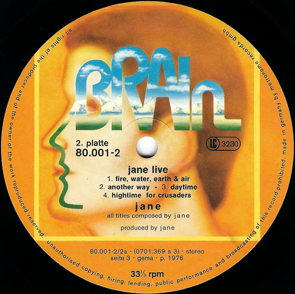 Jane - Jane Live (2xLP, Album, RP)