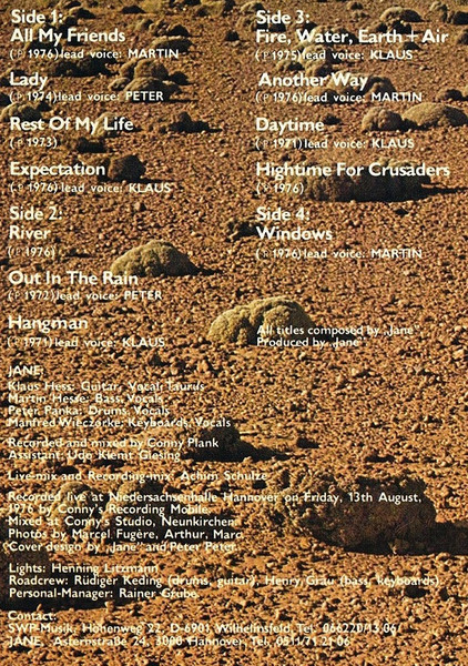 Jane - Jane Live (2xLP, Album, RP)