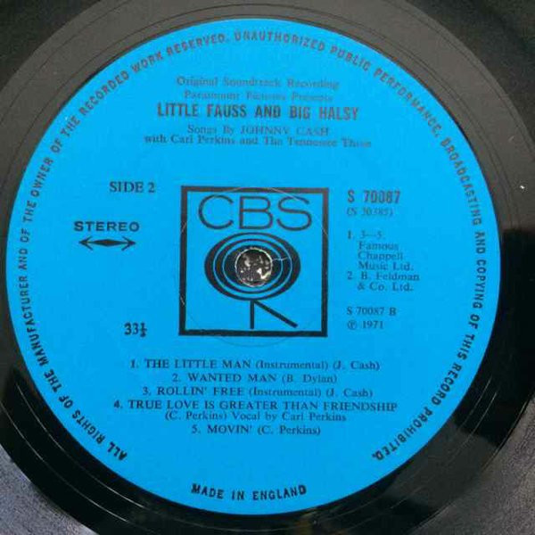 Johnny Cash With Carl Perkins And The Tennessee Three - Little Fauss And Big Halsy (LP, Album)