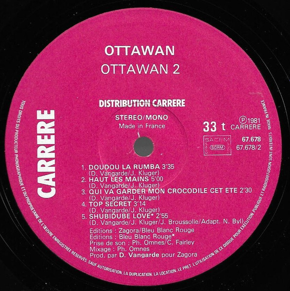 Ottawan - 2 (LP, Album, Fre)