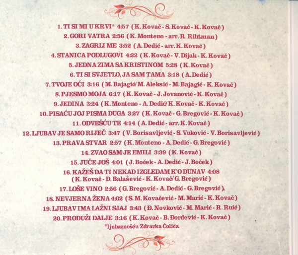 Zdravko Čolić - Najljepše Ljubavne Pjesme (CD, Comp)