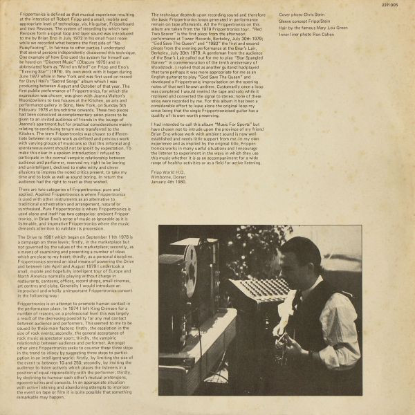 Robert Fripp - God Save The Queen / Under Heavy Manners (LP, Album)