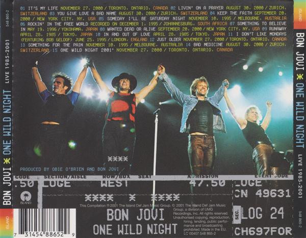 Bon Jovi - One Wild Night: Live 1985-2001 (CD, Album)