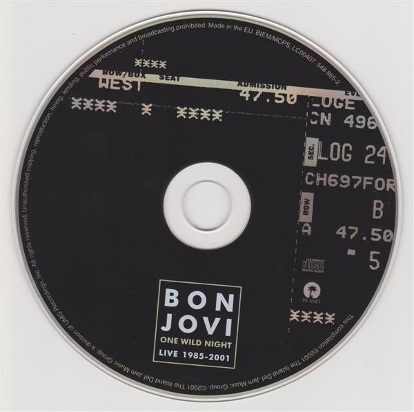 Bon Jovi - One Wild Night: Live 1985-2001 (CD, Album)