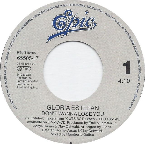 Gloria Estefan - Don't Wanna Lose You (7