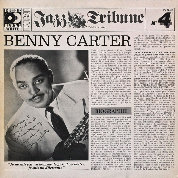 Benny Carter - Benny Carter (1928-1952) (2xLP, Comp)