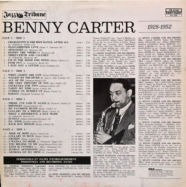 Benny Carter - Benny Carter (1928-1952) (2xLP, Comp)