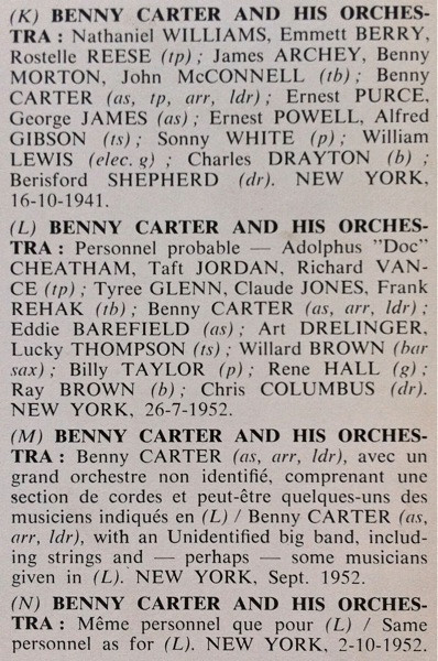 Benny Carter - Benny Carter (1928-1952) (2xLP, Comp)
