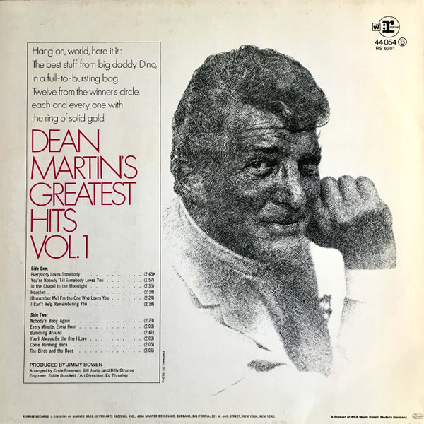 Dean Martin - Dean Martin's Greatest Hits! Vol. 1 (LP, Comp, RE)