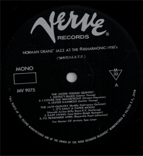 Norman Granz' Jazz At The Philharmonic* - 1950s (3xLP, Mono + Box)