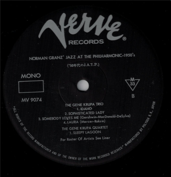 Norman Granz' Jazz At The Philharmonic* - 1950s (3xLP, Mono + Box)