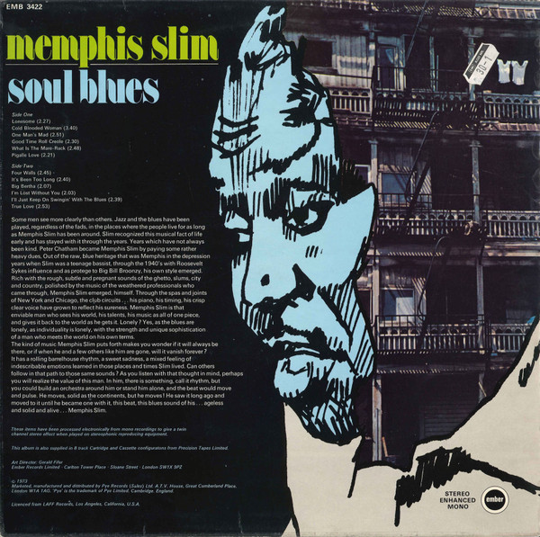 Memphis Slim - Soul Blues (LP, Album, RE)