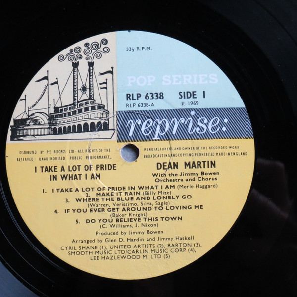 Dean Martin - I Take A Lot Of Pride In What I Am (LP, Album)