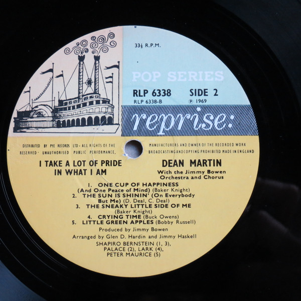 Dean Martin - I Take A Lot Of Pride In What I Am (LP, Album)
