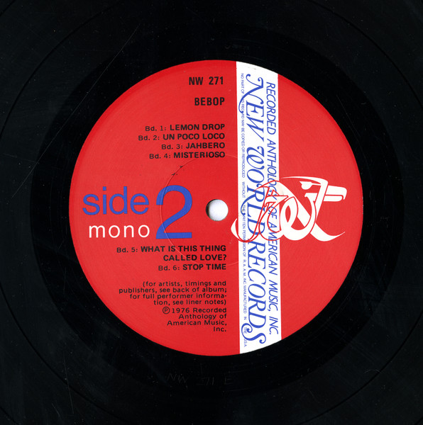 Various - Bebop (LP, Comp, Mono, Gat)