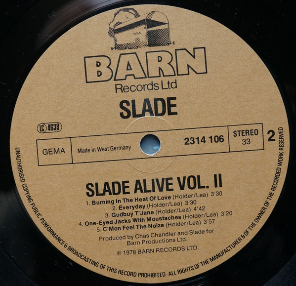 Slade - Slade Alive Vol Two (LP, Album)