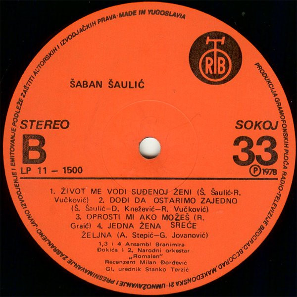 Šaban Šaulić - Dodji Da Ostarimo Zajedno (LP, Album, RP, S/Edition, 3rd)