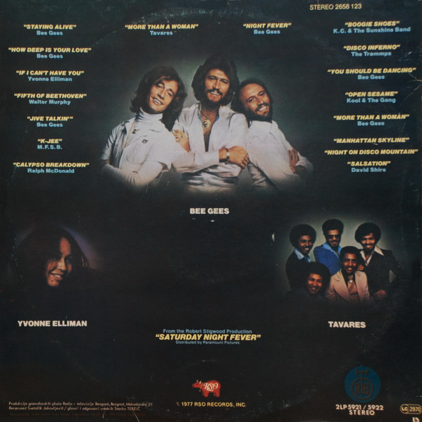 Various - Saturday Night Fever (The Original Movie Sound Track) (2xLP, Album, Comp, RE)