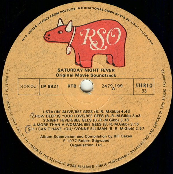 Various - Saturday Night Fever (The Original Movie Sound Track) (2xLP, Album, Comp, RE)