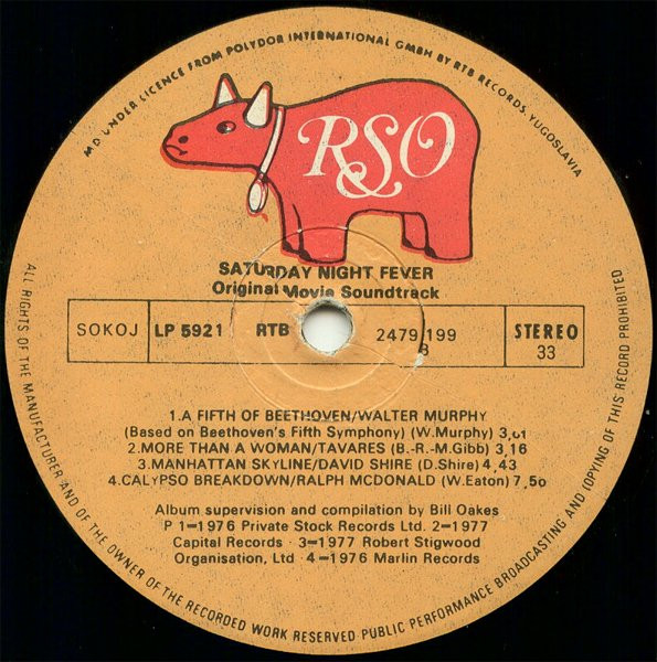 Various - Saturday Night Fever (The Original Movie Sound Track) (2xLP, Album, Comp, RE)