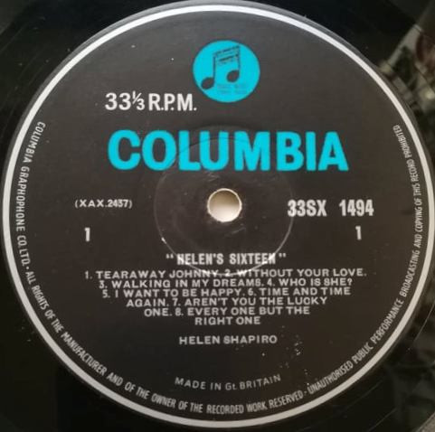 Helen Shapiro - Helen's Sixteen (LP, Mono)