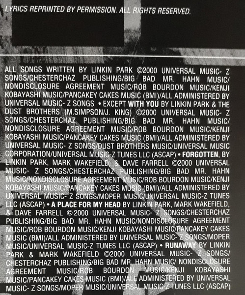 Linkin Park - Hybrid Theory (LP, Album, RE, Gat)