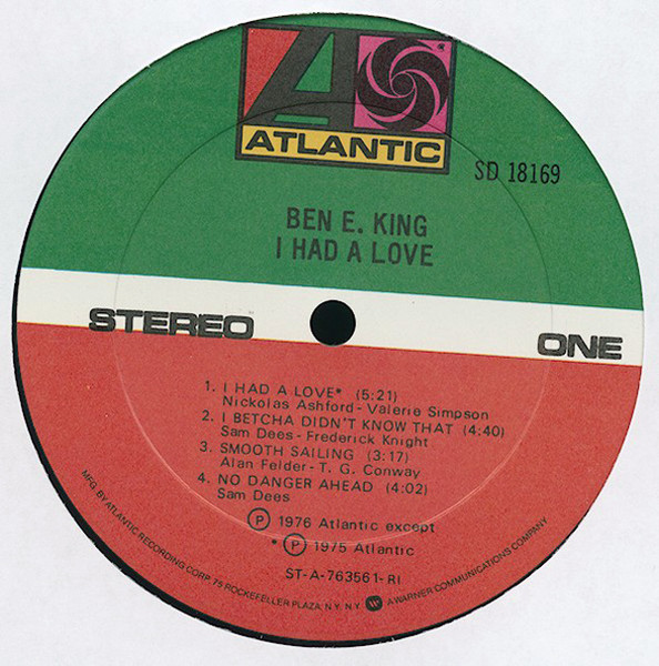 Ben E. King - I Had A Love (LP, Album, RI )