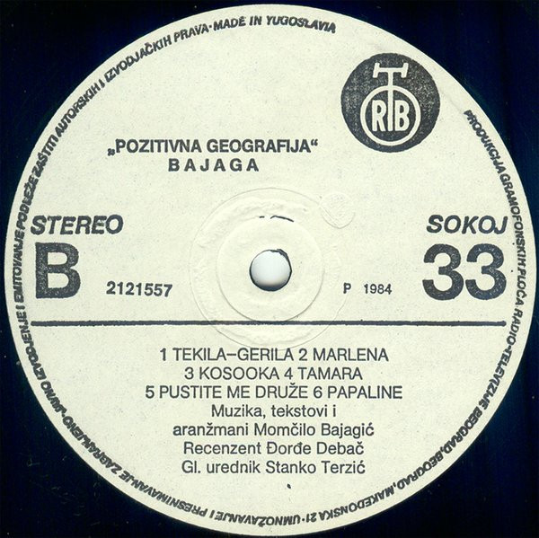 Bajaga* - Pozitivna Geografija (LP, Album)