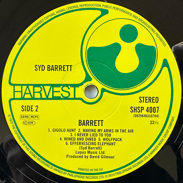 Syd Barrett - Barrett (LP, Album, RE, 180)