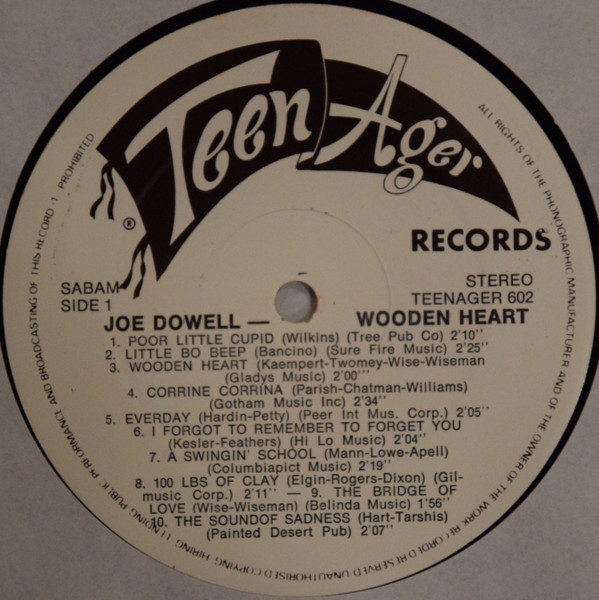 Joe Dowell - Wooden Heart (LP)