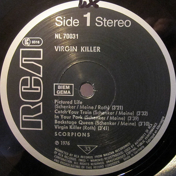 Scorpions - Virgin Killer (LP, Album, RE)