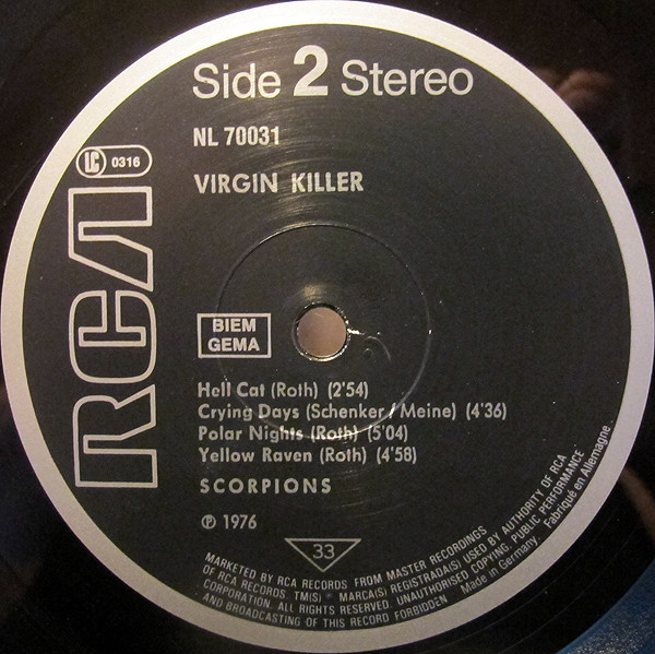 Scorpions - Virgin Killer (LP, Album, RE)