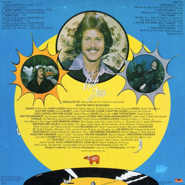 Rick Dees And His Cast Of Idiots* - The Original Disco Duck (LP, PRC)