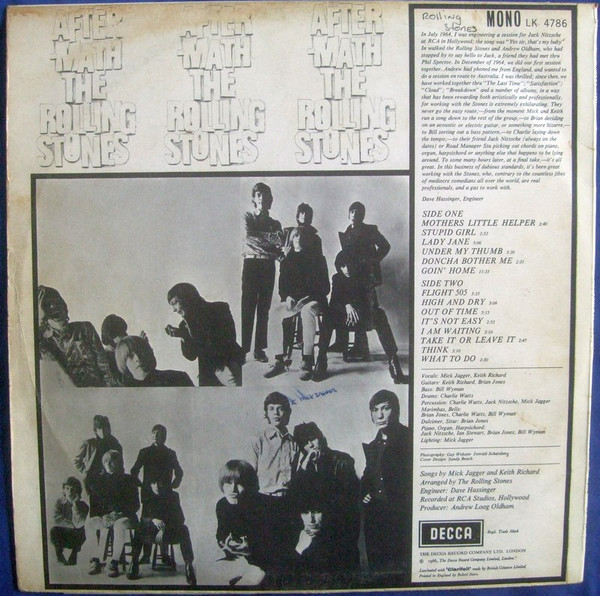 The Rolling Stones - Aftermath (LP, Album, Mono)
