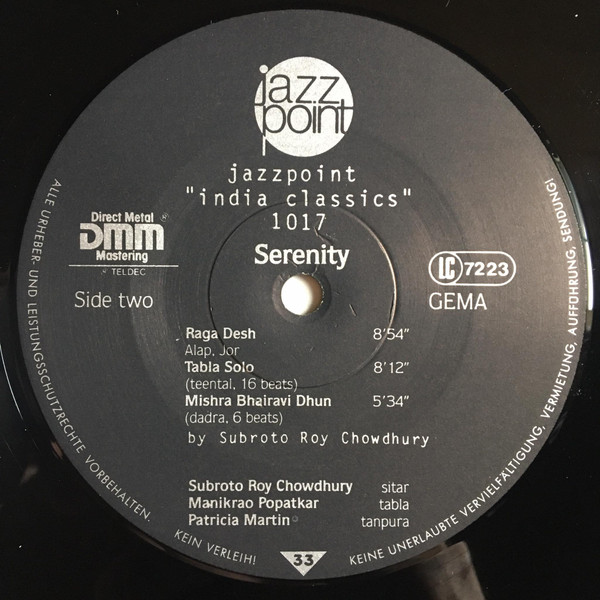 Subroto Roy Chowdhury - Serenity (LP)